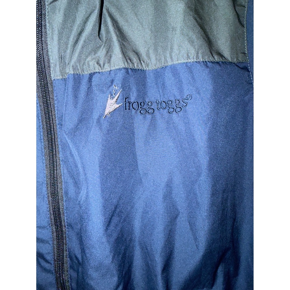 Frogg Toggs Java Hellbender Rain Jacket Navy Gray Waterproof Hooded S/M - Picture 2 of 10